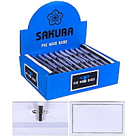 Бейдж Sakura с прищепкой и булавкой