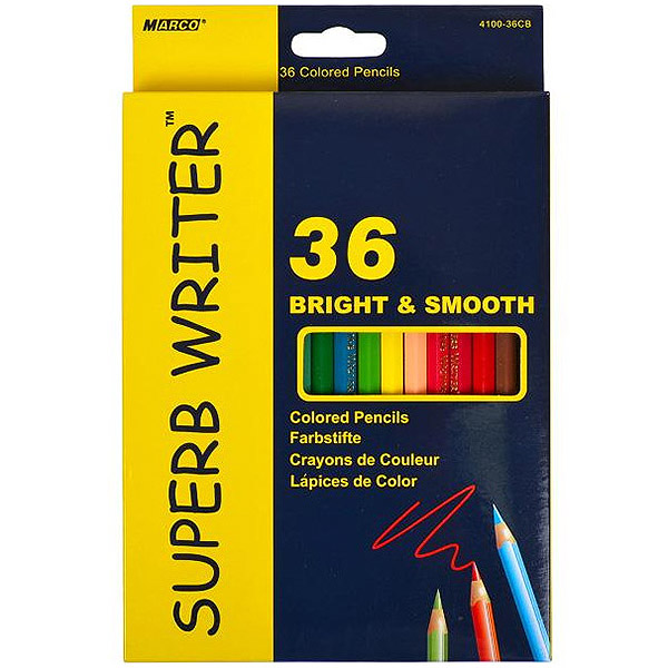 Кольорові олівці 36 кольорів Marco Superb Writer 4100-36CB