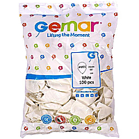 Повітряні кульки білі 10 дюймів 100шт Gemar G90/01 (26 см)