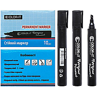 Маркер перманентный черный C-0306 скошенный