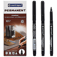 Маркер перманентный черный Centropen 2536, тонкий