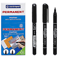 Маркер перманентный черный Centropen 2846, тонкий