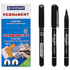 Маркер перманентний чорний Centropen 2846