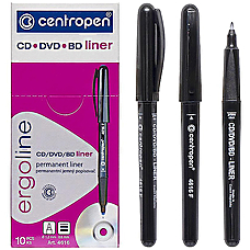 Маркер перманентний чорний Centropen 4616 для CD-DVD дисків