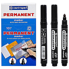 Маркер перманентний чорний Centropen 8586