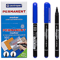 Маркер перманентний синій Centropen 2846, тонкий