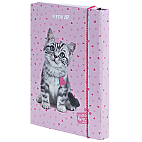 Папка для тетрадей Kite SP25-210-2 Котик на резинке