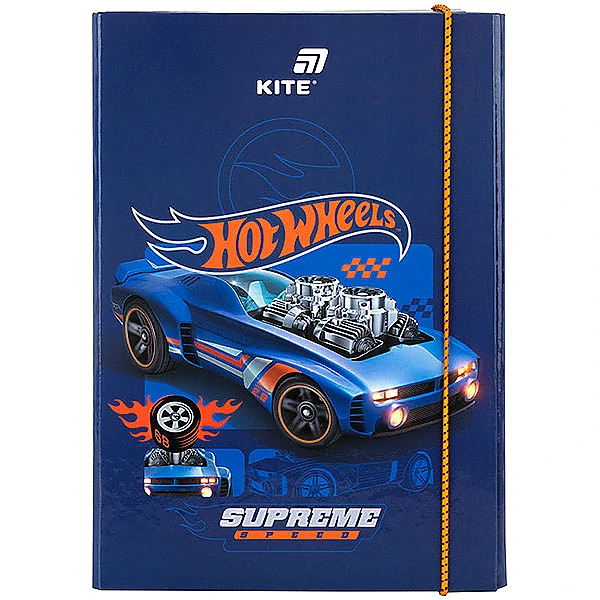 Папка для зошитів Kite HW26-210 Hot Wheels на резинці – опис, фото