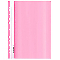Скоросшиватель пластиковый А4 Economix Light F38504-09 с перфорацией, розовый