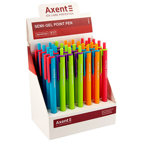 Ручка кулькова Axent Reporter Color АВ1069-02 синя автоматична 0,7 мм