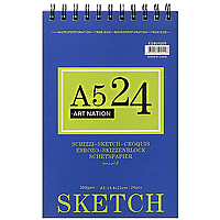 Скетчбук 24 листи А5 22х15см SKETCH (на спіралі)