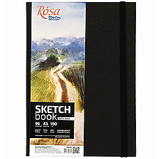 Скетчбук А5 ROSA Studio 96 листів, чорний 14,8 х21см