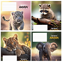 Зошит шкільний 12 аркушів коса лінія серія "Давай почнемо пригоду 2" Школярик ВД-лак