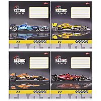 Зошит шкільний 12 аркушів лінія серія "Гоночні машини F1"