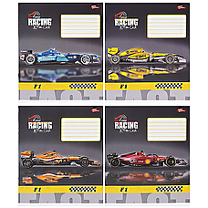 Зошит шкільний 12 аркушів лінія серія "Гоночні машини F1"