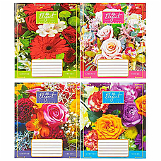 Зошит шкільний 36 аркушів лінія серія "Елегантні квіти"