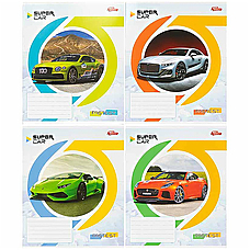 Зошит шкільний 36 аркушів лінія серія "Супер автомобілі"