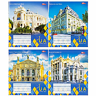 Зошит шкільний 48 аркушів клітинка серія "Історичні будинки України"